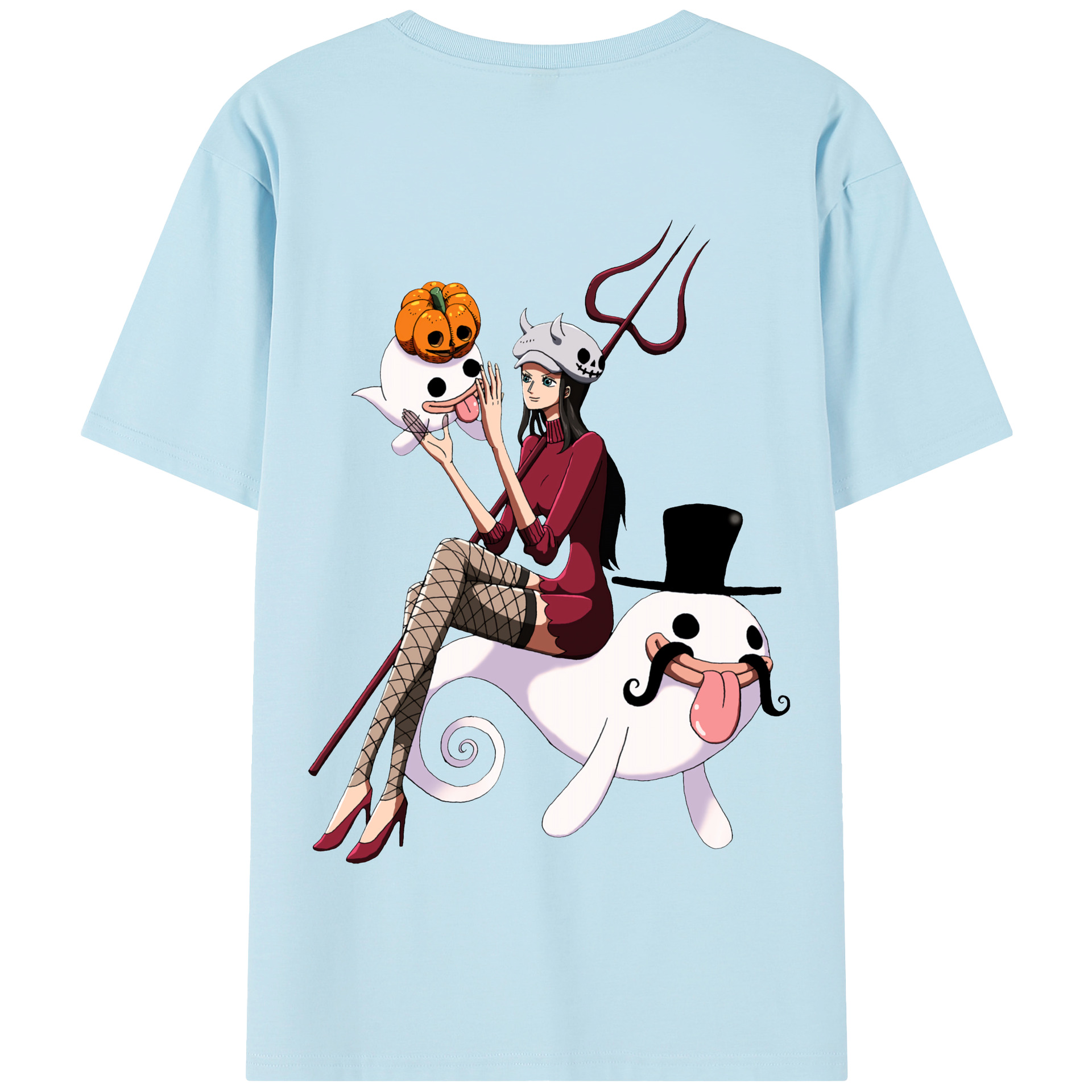 ワンピース ニコ・ロビン ONE PIECE Nico Robin 綿100％半袖Tシャツ（背面プリント）
